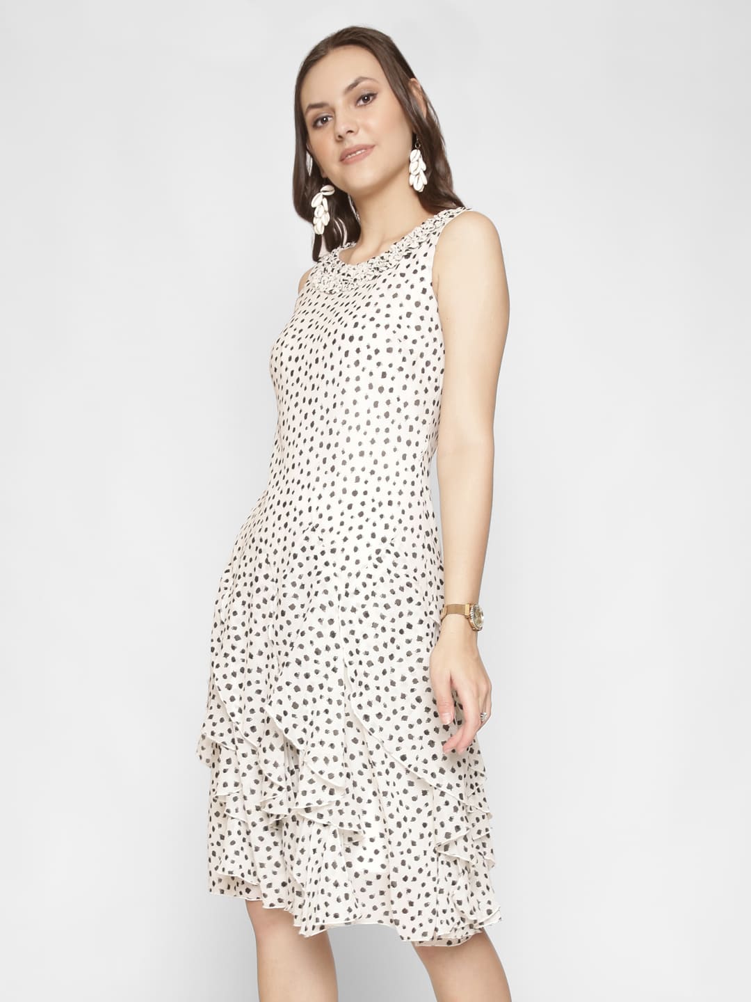 Polka Dot A-Line Dress