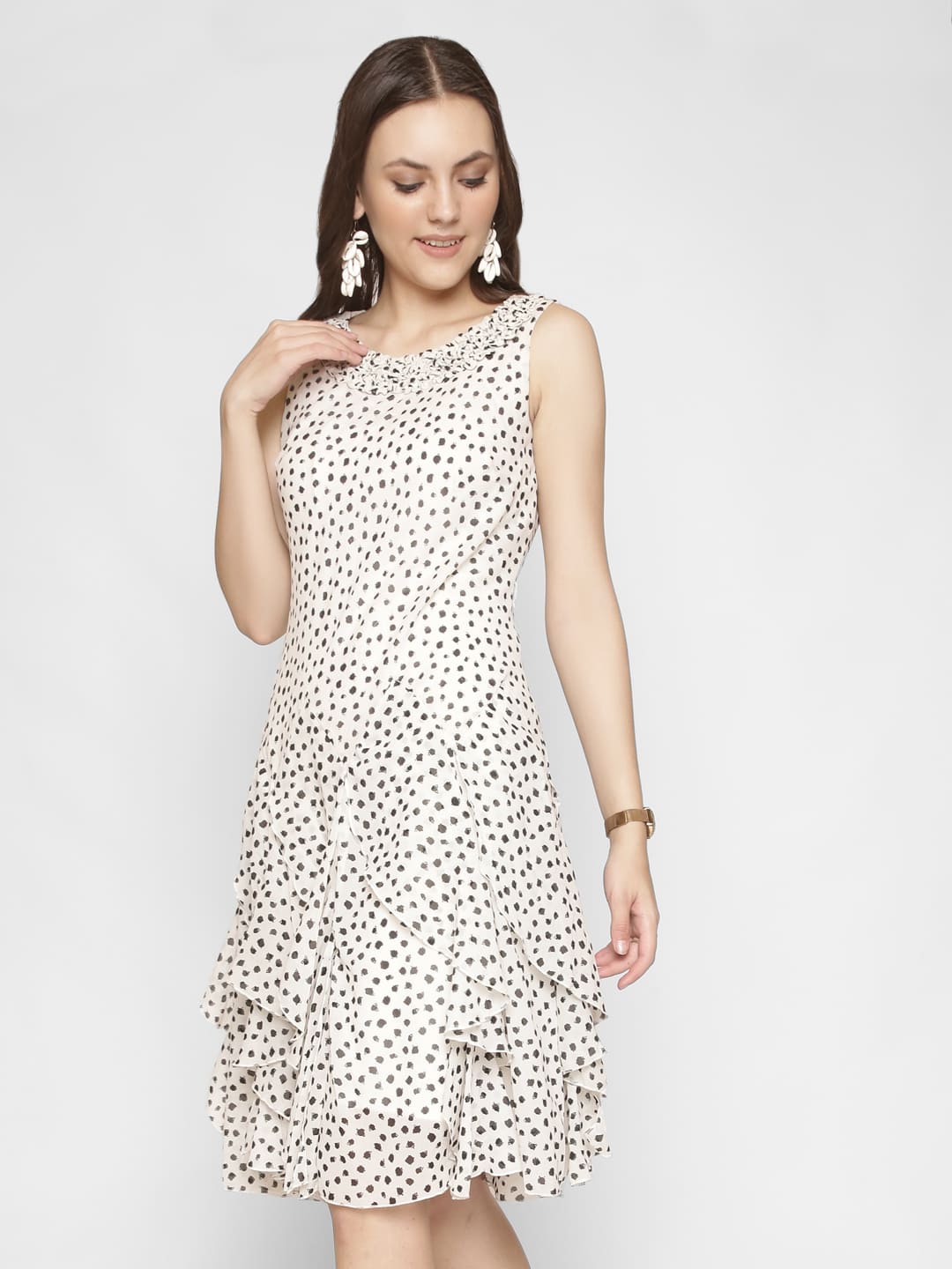 Polka Dot A-Line Dress