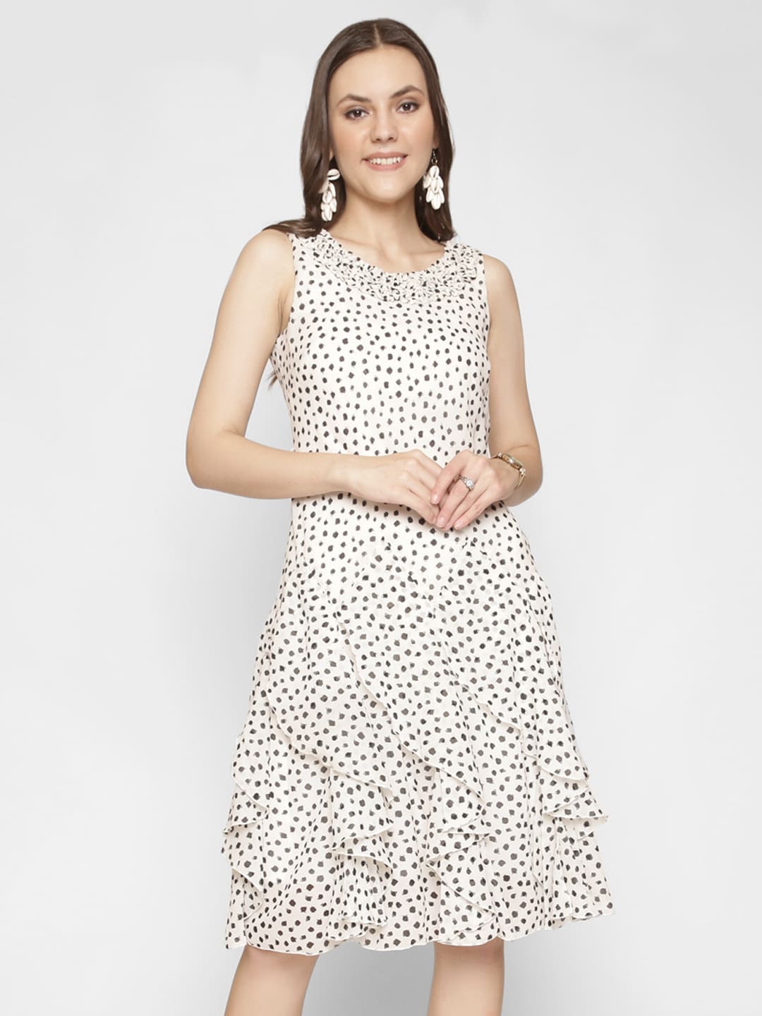 Polka Dot A-Line Dress