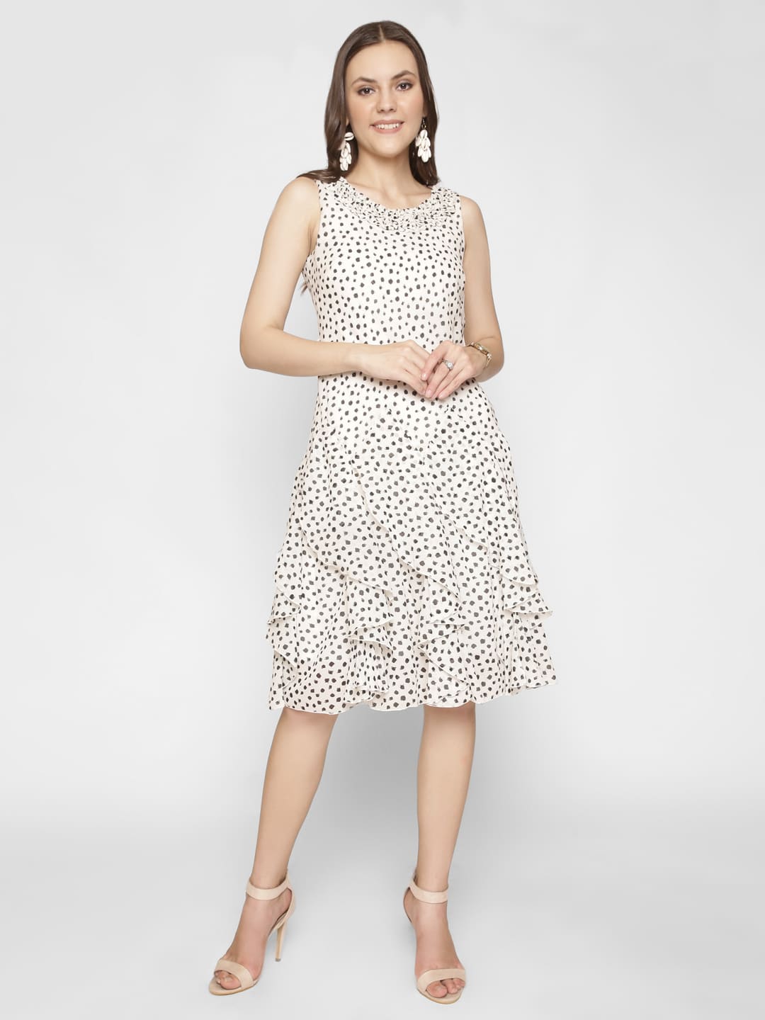 Polka Dot A-Line Dress