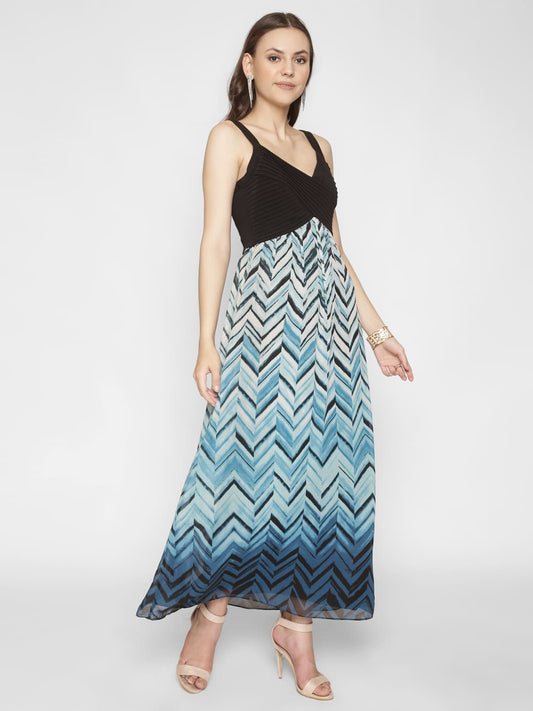 Summer Abstract Print Maxi Dress