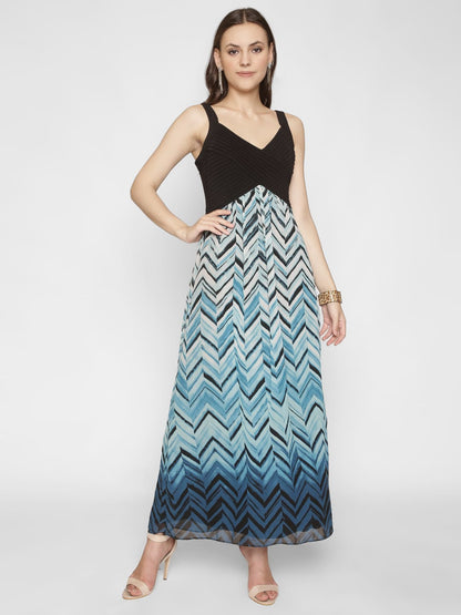 Summer Abstract Print Maxi Dress