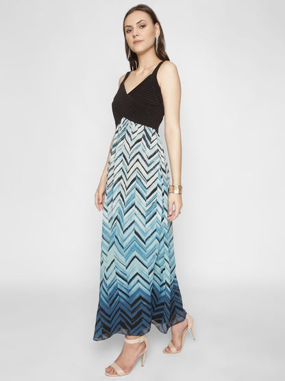 Summer Abstract Print Maxi Dress