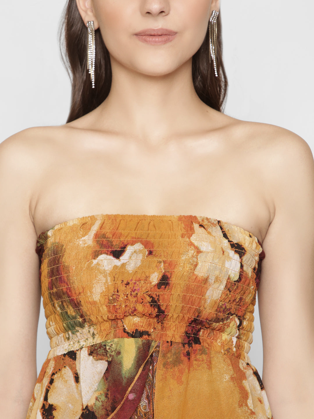 Floral Printed Tube Dress
