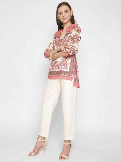 Printed Kurta Style Top