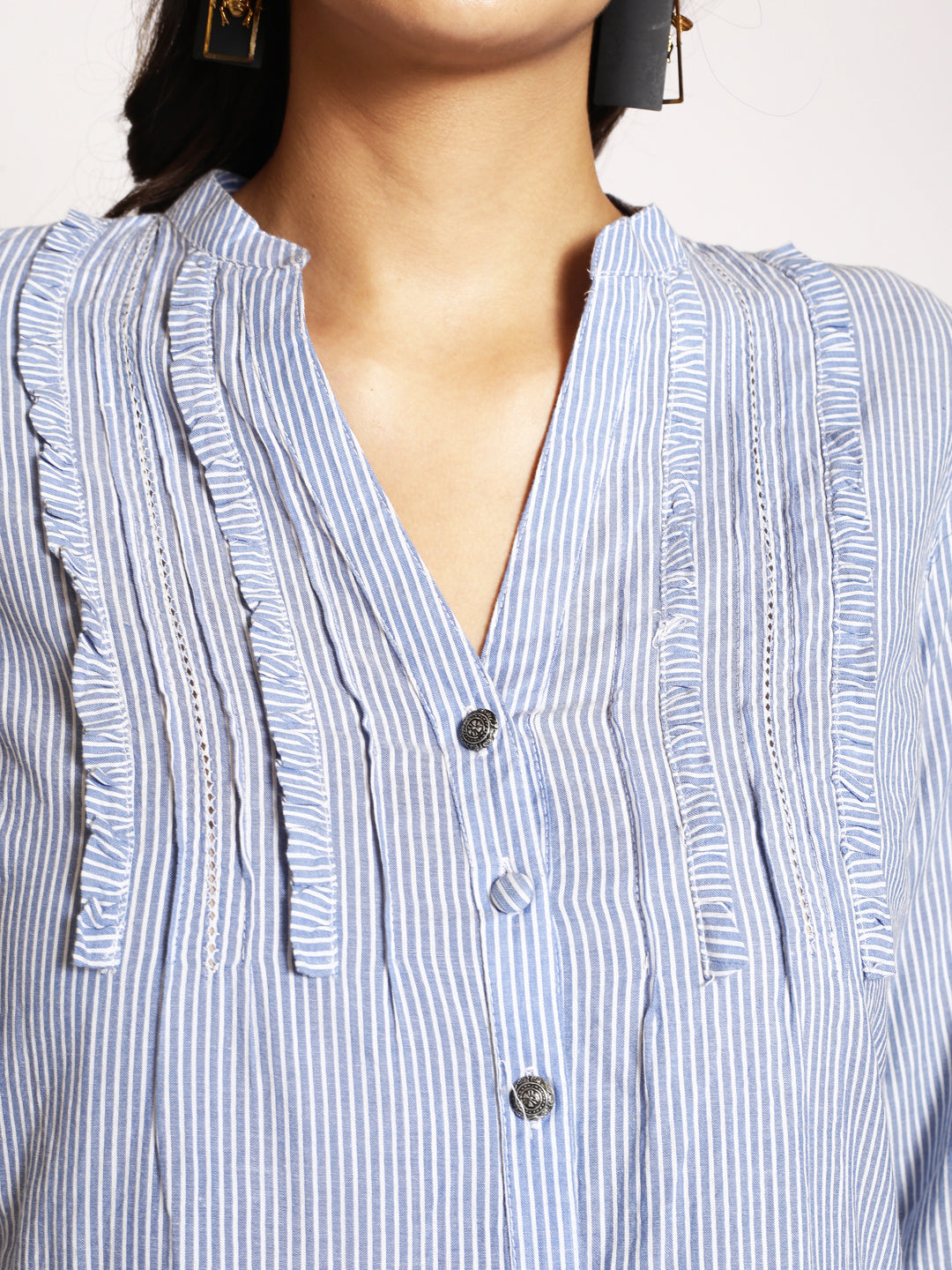 Opaque Striped Casual Shirt