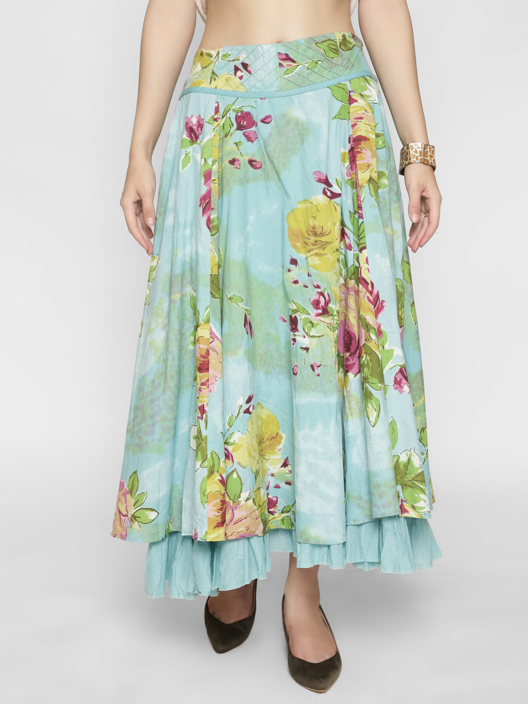 Floral Printed  Maxi Skirts