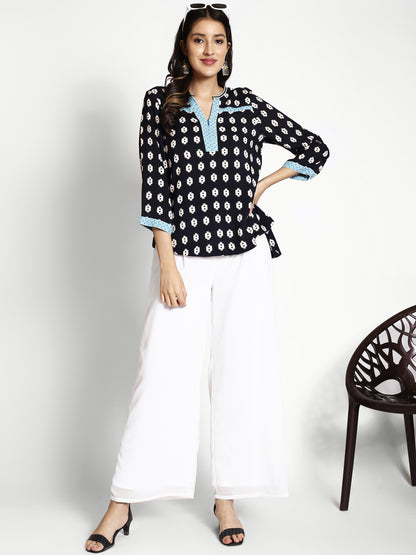 Ethnic Motifs Printed Round Neck Regular Top