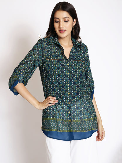 Floral Opaque Printed Casual Shirt