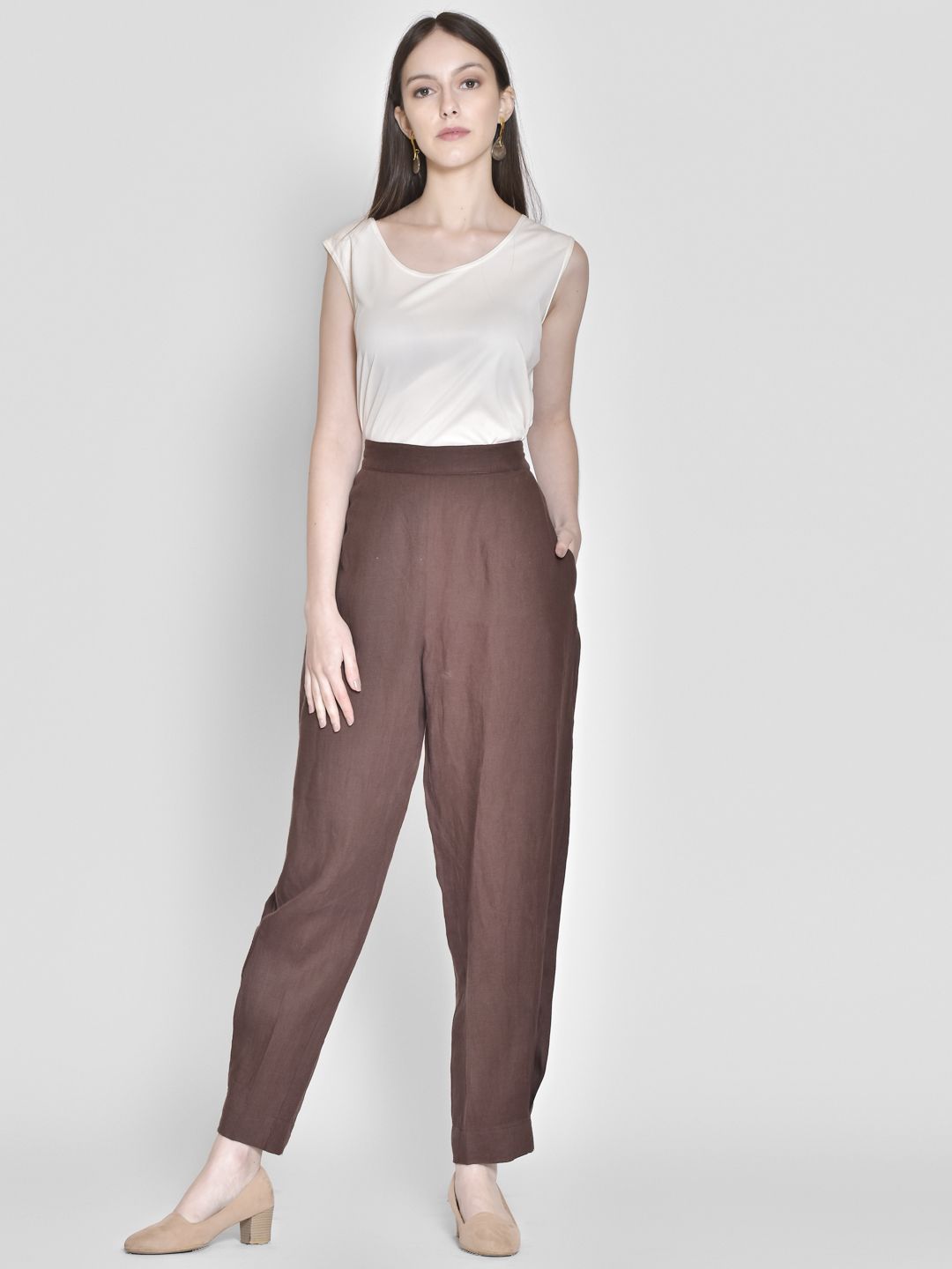 Solid Relaxed Fit Pant